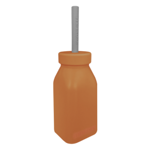 MinikOiOi Silikonowy bidon WOODY BROWN/POWDER GREY