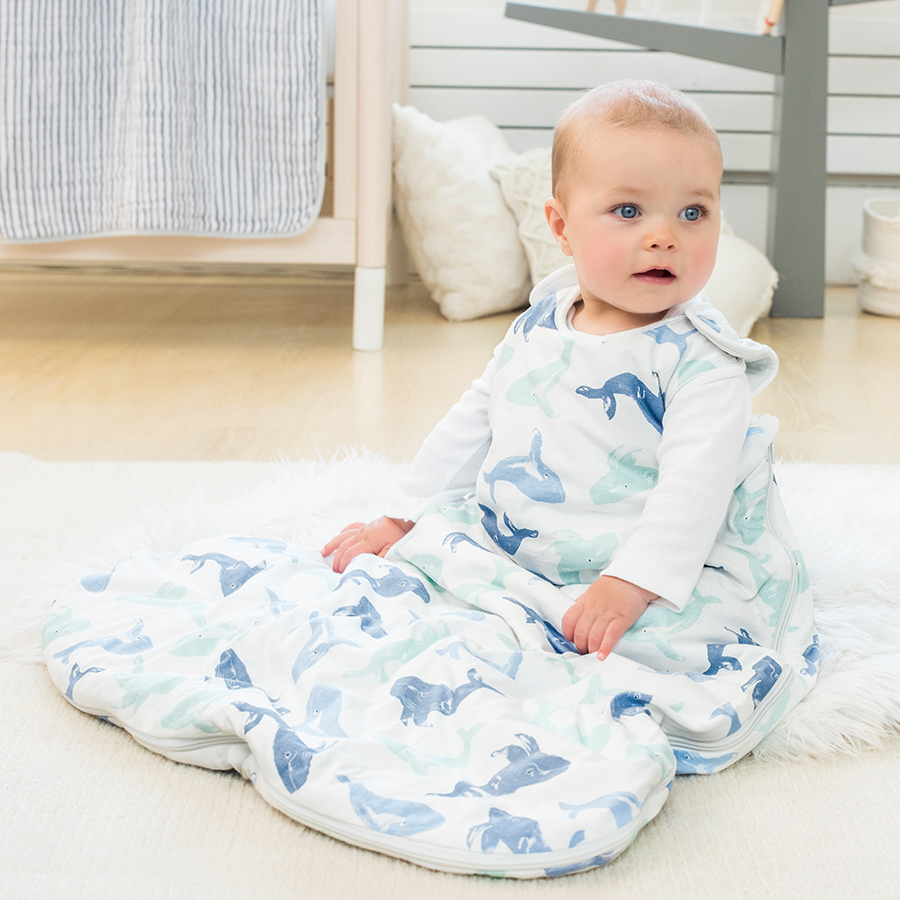 aden+anais Śpiworek zimowy SEAFARING WHALES rozmiar S