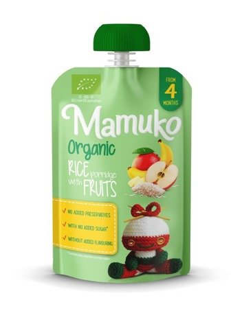 MAMUKO Deser mleczno-ryżowy BIO banan mango jabłko