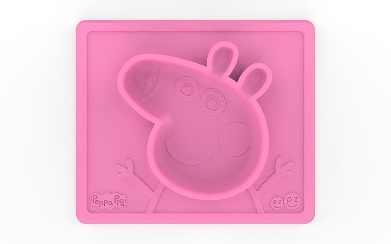 EZPZ Silikonowa miseczka z podkładką 2w1 Peppa Pig różowa