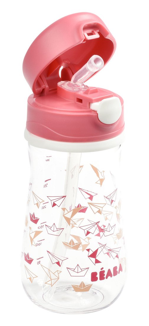 Beaba Butelka tritanowa ze słomką 350ml Dark Pink