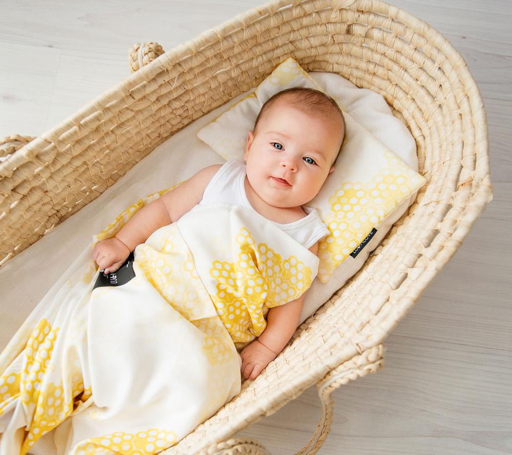LULLALOVE Otulacz bambusowy boho miód