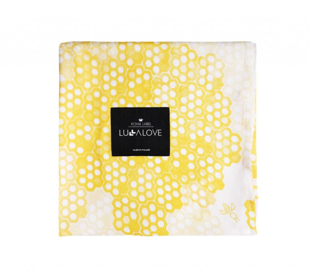LULLALOVE Otulacz bambusowy boho miód