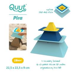 QUUT Zestaw 3 foremek do piasku Piramida Pira Vintage Blue Deep Blue Yellow
