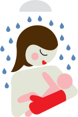 BABY SHOWER GLOVE Rękawiczka antypoślizgowa pod prysznic różowa