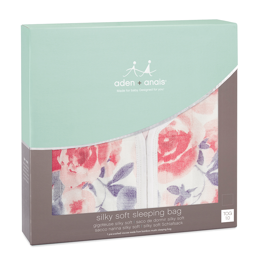 aden+anais Śpiworek bambusowy WATERCOLOUR GARDEN ROSES rozmiar M