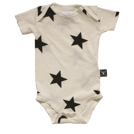 NUNUNU BABY Body białe w gwiazdki