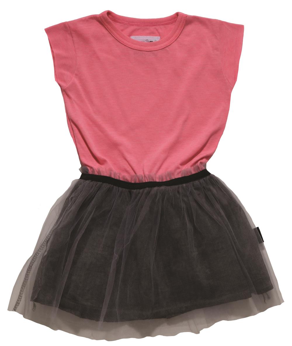 NUNUNU BABY Sukienka neon różowy bajeczna tutu 6-12m