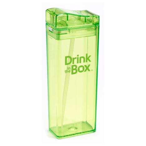 DRINK IN THE BOX Bidon ze słomką green 350 ml
