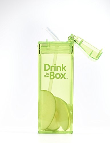 DRINK IN THE BOX Bidon ze słomką green 350 ml
