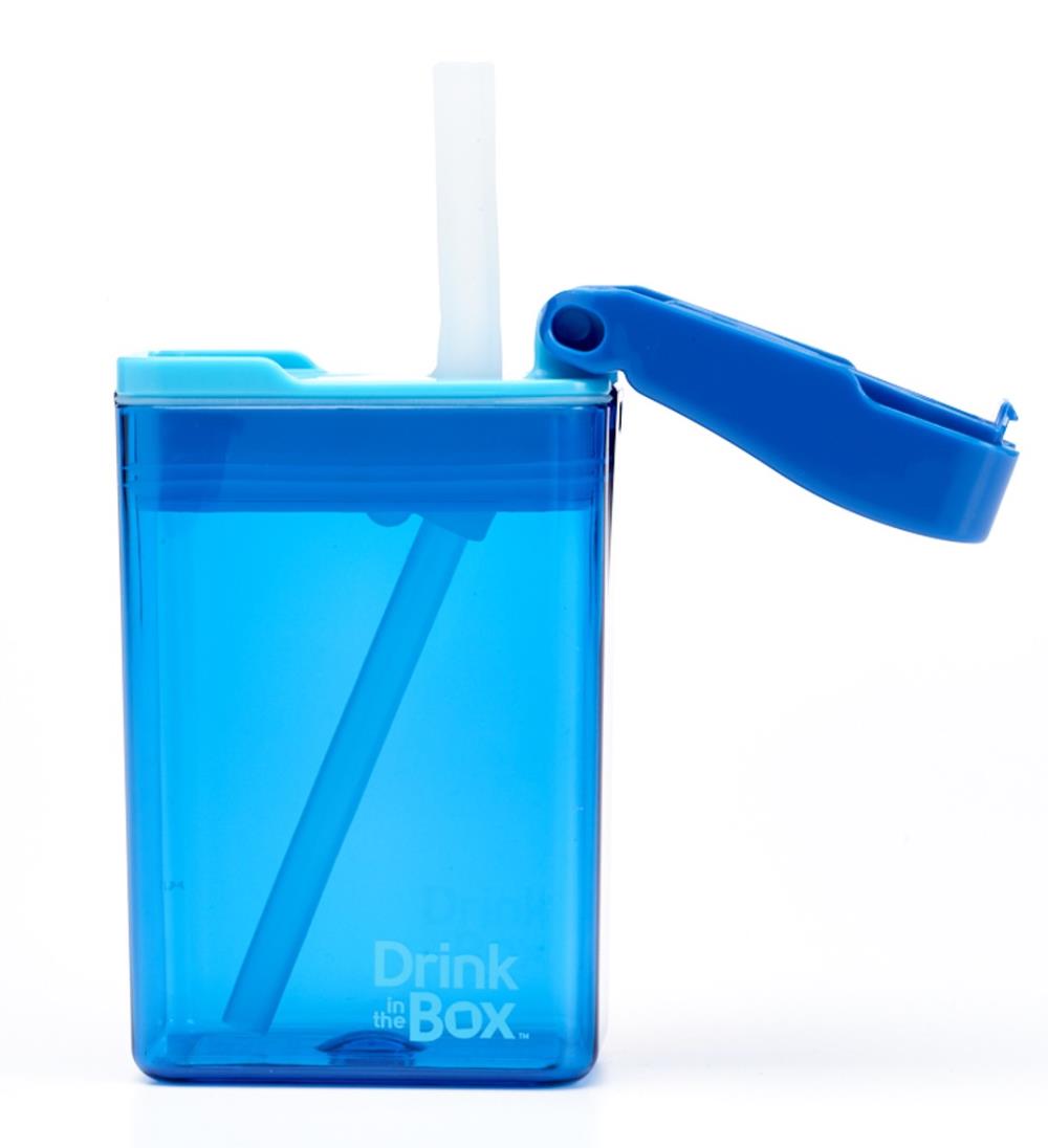 DRINK IN THE BOX MODERN Bidon ze słomką BLUE 240 ml