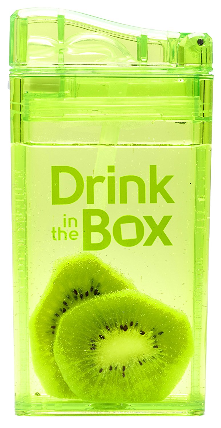 DRINK IN THE BOX CLASSIC Bidon ze słomką GREEN 240 ml