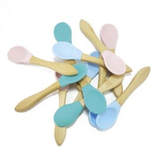 MinikOiOi Łyżeczki do nauki samodzielnego jedzenia ZIELONA NIEBIESKA