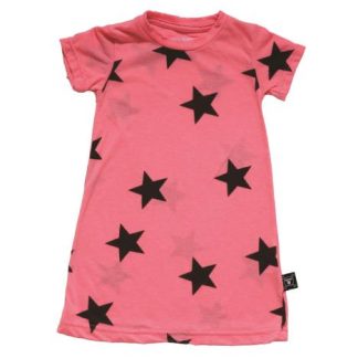 NUNUNU BABY Sukienka neon różowy w gwiazdki