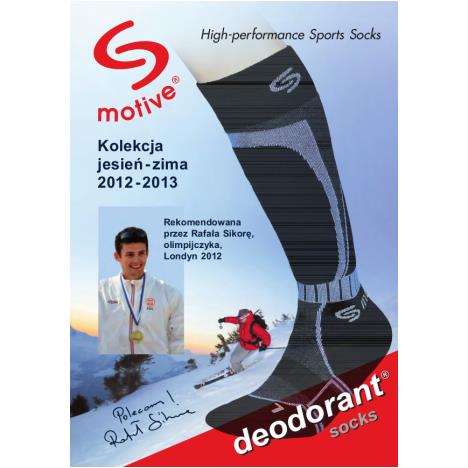 Skarpety narciarskie Ski Deodorant 35-37 czarno-pomarańczowe - obrazek 3