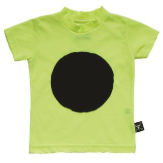 NUNUNU BABY Koszulka neon żółty z kropą